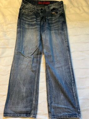 Rock&Roll Denim Men's Washed Blue Straight Jeans